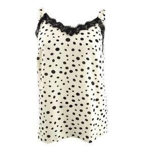 Bar III Women's Trendy Plus Size Polka Dot Camisole - Pearl/Black